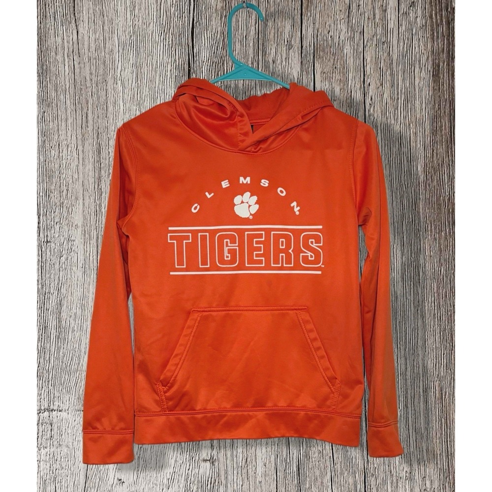 Clemson Tigers Orange Pullover Hoodie Made By Outer Stuff Girls Size 10/12